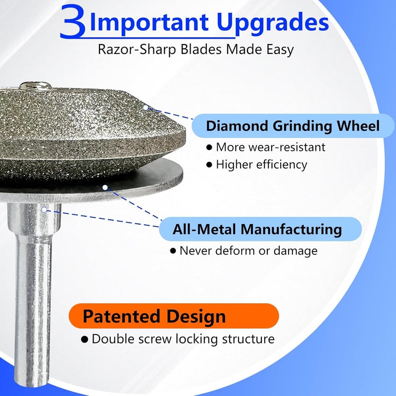 UF-SHARP Diamond Lawn Mower Blade Sharpener, All-Metal Construction, Universal Blade Sharpeners for Any Power Hand Drills (150 Grit) - Image 3